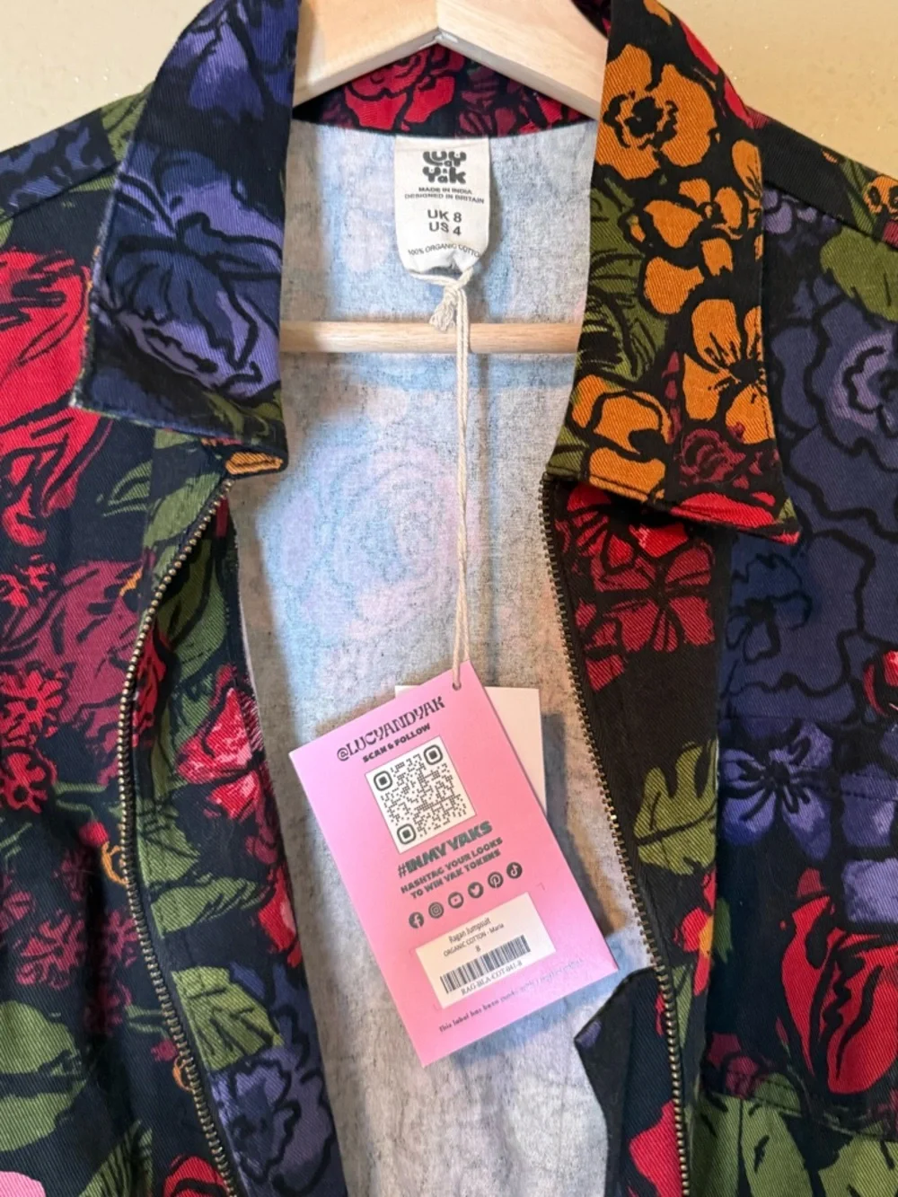 Lucy & Yak Ragan Organic Cotton Jumpsuit in
Maria Floral Print NWT Size 4 - Picture 5 of 7